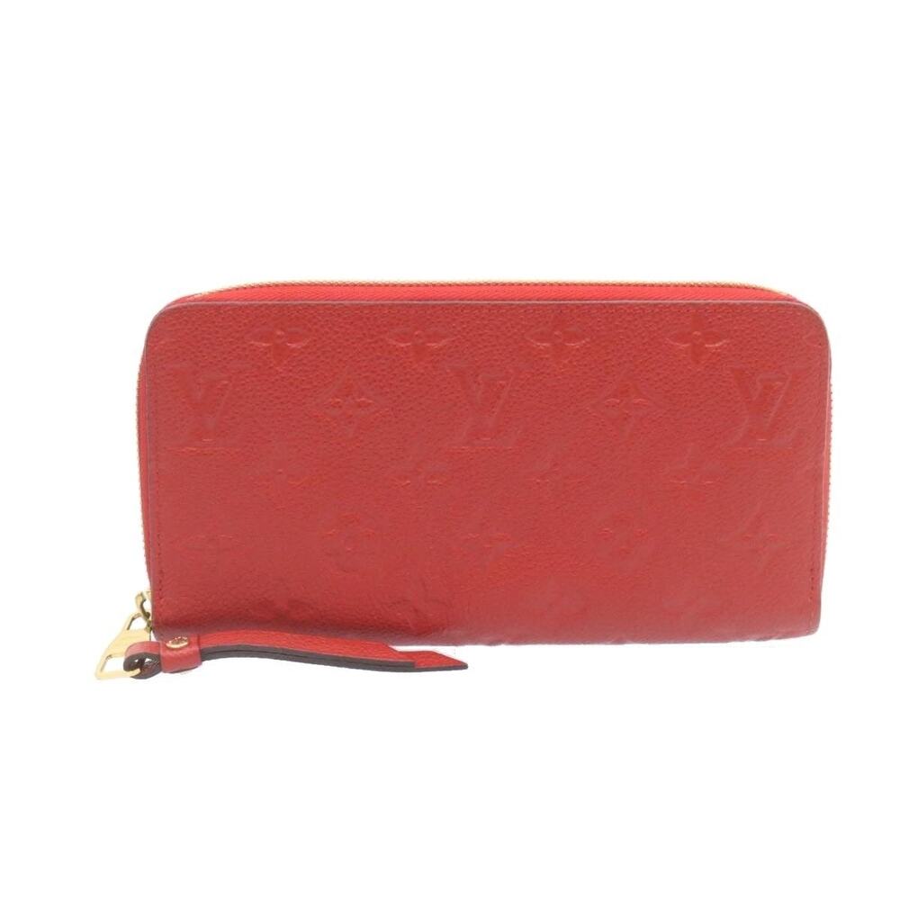 Louis Vuitton Monogram Empreinte Zippy Wallet Red